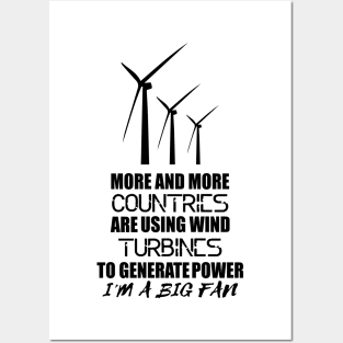 Funny Science Pun Wind Energy Engineer Researcher Scientist Posters and Art